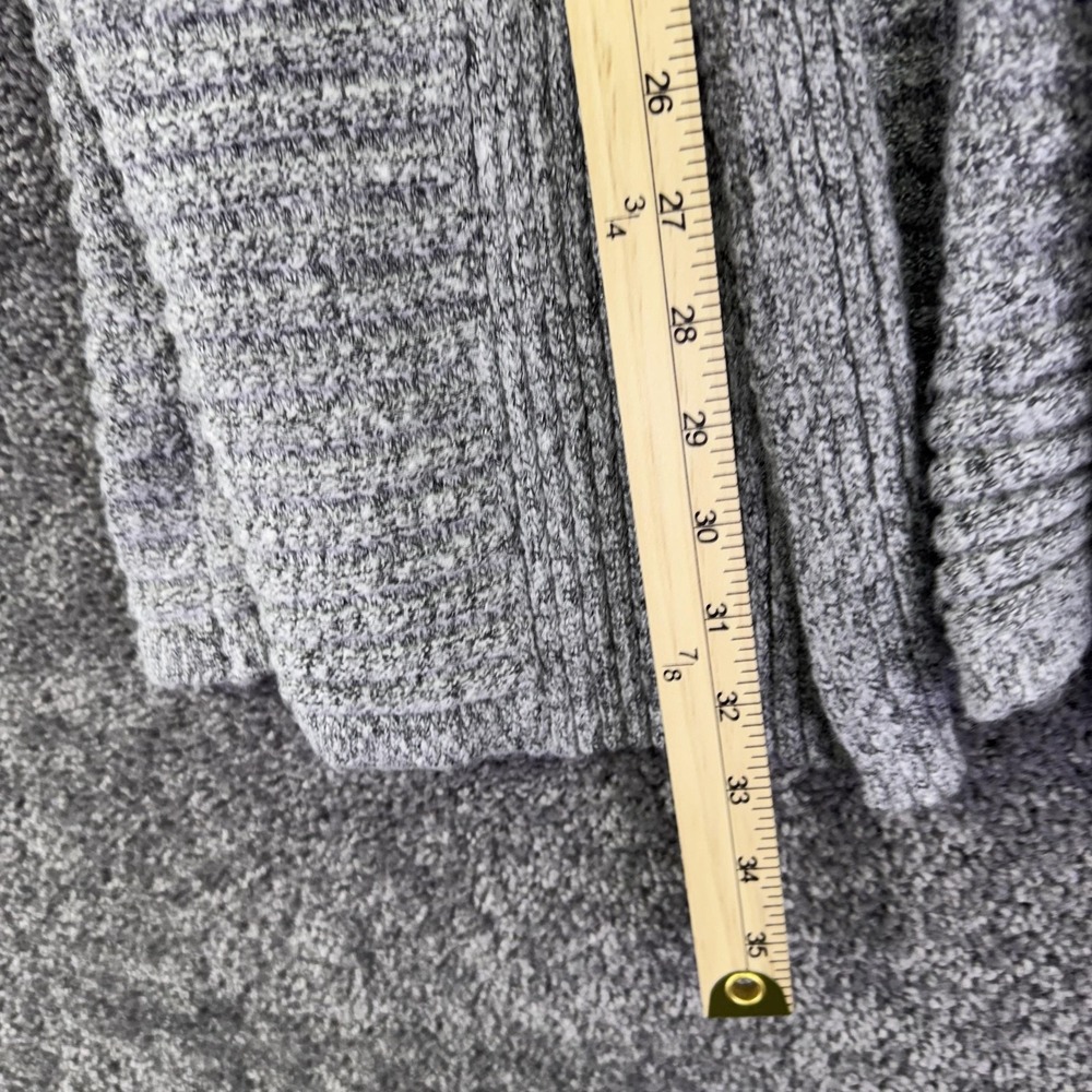 Apt. 9 Sweater Cardigan Womens L Gray Open Front Button Knit Casual Cozy - Picture 4 of 6